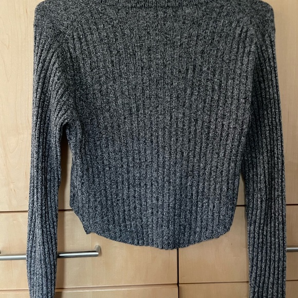 Babaton grey cropped sweater - Picture 4 of 4